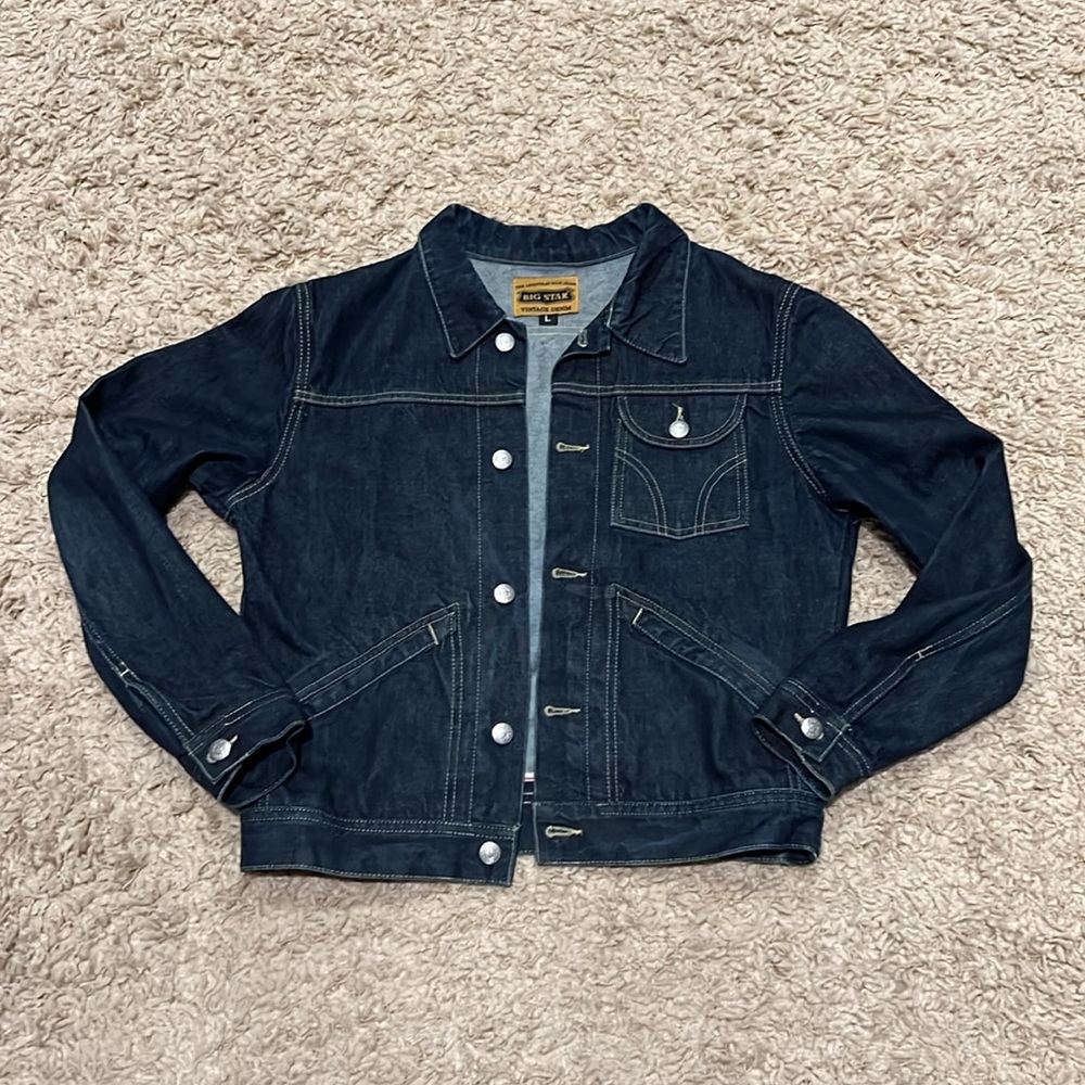 Vintage Big Star Denim Dark Jean Jacket Women's Large